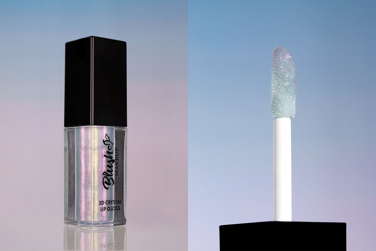 Holographic lip gloss for a modern glam look